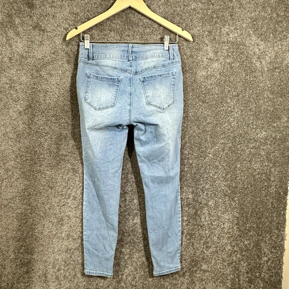 D. Jeans Women’s Skinny Jeans Blue Mid Rise Stretch Casual Light Wash Denim 6 - Picture 4 of 7